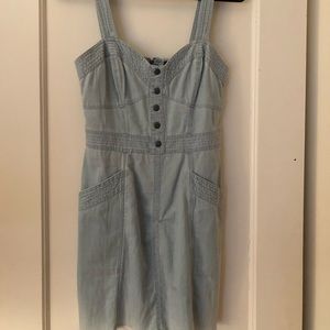 Express Denim Fit & Flare Bustier Dress Size 8